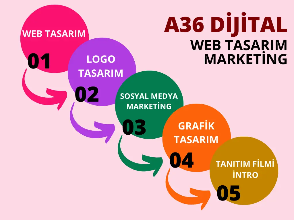 Colorful Success Circle Steps Diagram